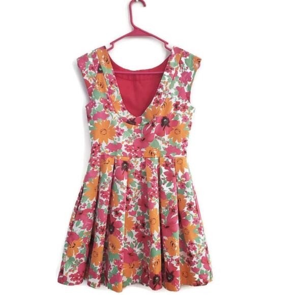 Zara TRF Women's Fit and Flare Floral Summer Dress Medium - Picture 2 of 7